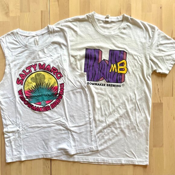 Widowmaker Brewing Co. Women's Tank Top & T-Shirt Lot size XS & Small Salty Marg - Picture 1 of 9